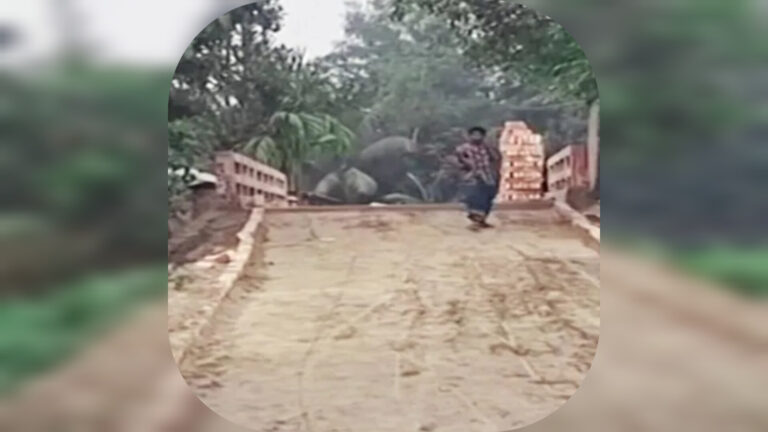 প্রধানমন্ত্রীর সফর শেষে সড়ক থেকে তুলে নেওয়া হলো ইট